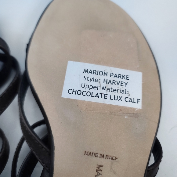 Marion Parke | Harvey Strappy Sandals in Chocolate Brown Lux Calf Size 7 - Picture 12 of 15